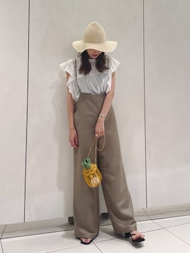 福本 茉以さん（レディース・160cm）の夏コーディネート