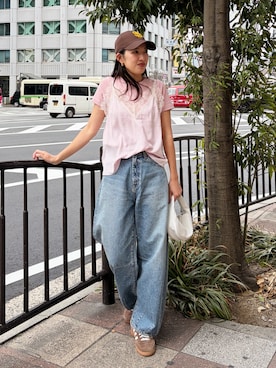 「Ungrid（アングリッド）のアイテム」を使った、福本 茉以さん（レディース・160cm）の夏コーディネート