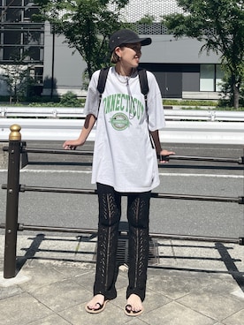 福本 茉以さん（レディース・160cm）の夏コーディネート