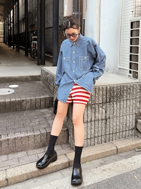 福本 茉以さん（レディース・160cm）の春コーディネート