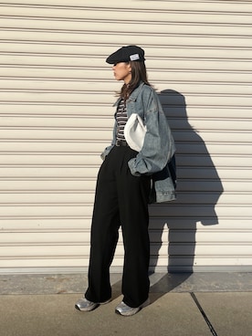 福本 茉以さん(レディース・160cm)の冬コーディネート