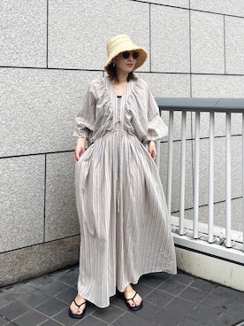 「Ungrid（アングリッド）のアイテム」を使った、福本 茉以さん（骨格ウェーブ・レディース・160cm）の夏コーディネート