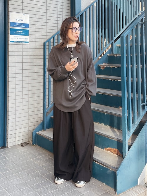Ungrid（アングリッド） ヘンリーネック tシャツ 「WEB限定」ワッフル