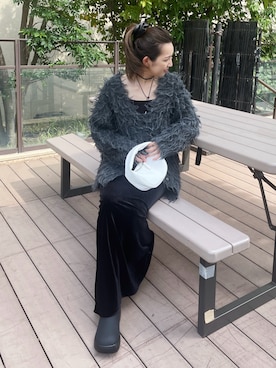 福本 茉以さん（レディース・160cm）の冬コーディネート