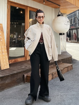 「Ungrid（アングリッド）のアイテム」を使った、福本 茉以さん（レディース・160cm）の夏コーディネート