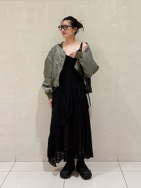 「Ungrid（アングリッド）のアイテム（ワンピース/ドレス）」を使った、福本 茉以さん（レディース・160cm）の夏コーディネート