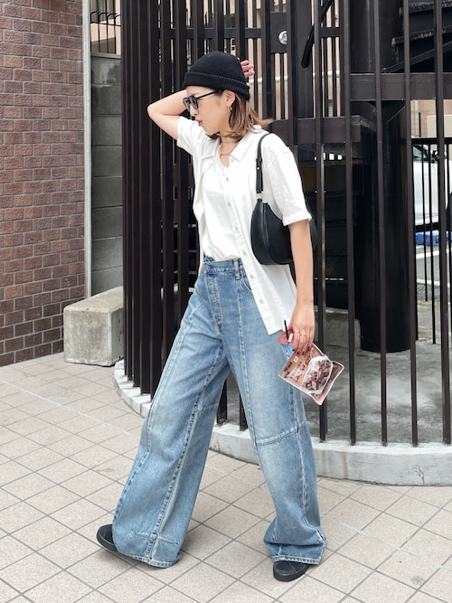 リネン混ハーフスリーブポロカーデ