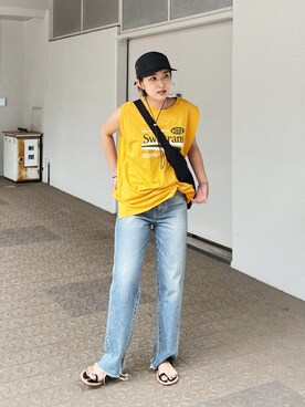 福本 茉以さん（レディース・160cm）の夏コーディネート