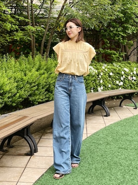 「アイテム（シューズ）」を使った、福本 茉以さん（骨格ウェーブ・レディース・160cm）の夏コーディネート