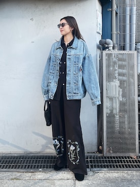 福本 茉以さん（レディース・160cm）の冬コーディネート