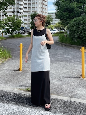 「Ungrid（アングリッド）のアイテム」を使った、福本 茉以さん（レディース・160cm）の夏コーディネート