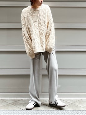 「冬コーデ、スニーカーコーデ」｜「アイテム（その他パンツ）」を使った、福本 茉以さん（レディース・160cm）の冬コーディネート