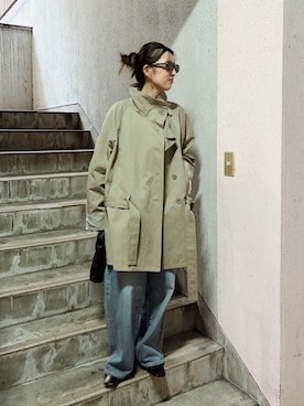 福本 茉以さん（レディース・160cm）の冬コーディネート