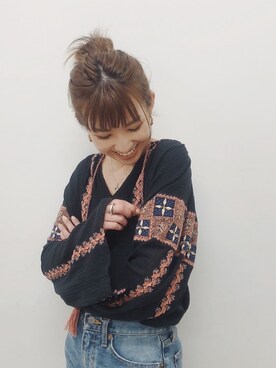 福本 茉以さん(レディース・160cm)の夏コーディネート