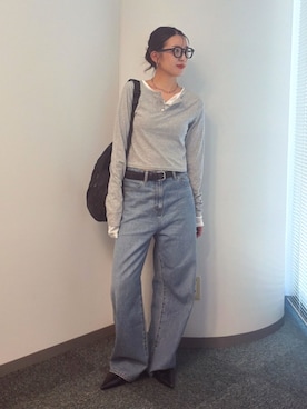 福本 茉以さん（レディース・160cm）の秋コーディネート