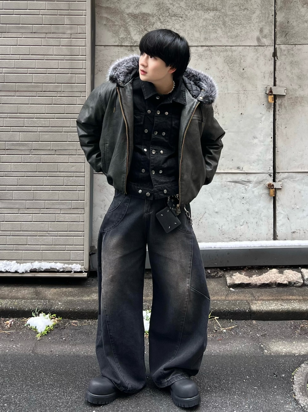 新色登場】DRAW CODE DOUBLE ZIP ARTIFICIAL 2WAY HOOD BLOUSON