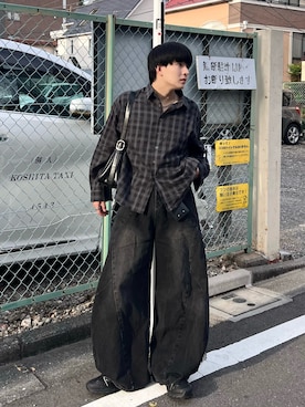 「チェックシャツ」｜Seigoさん（メンズ・165cm）の春コーディネート
