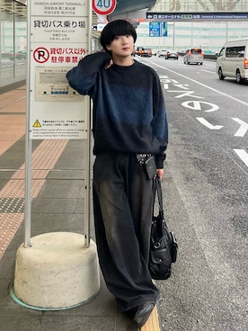 「WISH FOR EVER（ウィッシュフォーエバー）のSTUDS DESIGN COIN CASE / スタッズデザインコインケース（コインケース）」を使った、Seigoさん（メンズ・165cm）の秋コーディネート