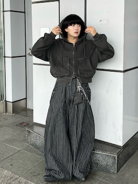 「WISH FOR EVER（ウィッシュフォーエバー）のSTUDS DESIGN COIN CASE / スタッズデザインコインケース（コインケース）」を使った、Seigoさん（メンズ・165cm）の秋コーディネート