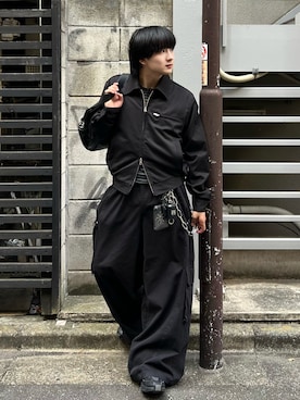 「WISH FOR EVER（ウィッシュフォーエバー）のSTUDS DESIGN COIN CASE / スタッズデザインコインケース（コインケース）」を使った、Seigoさん（メンズ・165cm）の秋コーディネート