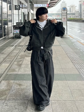 「アイテム（コインケース）」を使った、Seigoさん（メンズ・165cm）の秋コーディネート