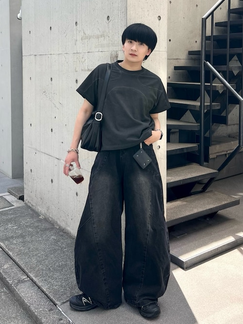 セール】ワイドバギー ウォッシュドデニムパンツ（デニムパンツ