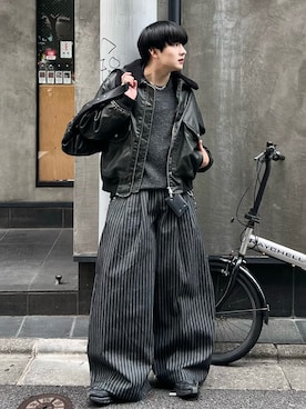 「アイテム（ウォレットチェーン、その他）」を使った、Seigoさん（メンズ・165cm）の秋コーディネート