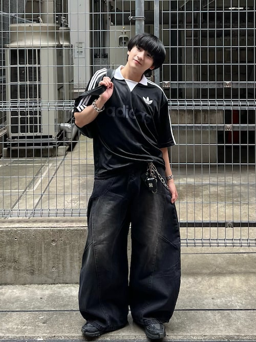 Washed Switching Scimitar Jeans