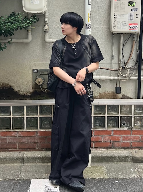 Metal Henry neck T-shirt /メタルヘンリーネックTシャツ