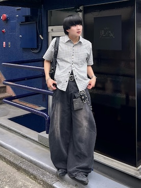 「アイテム（コインケース）」を使った、Seigoさん（メンズ・165cm）の夏コーディネート