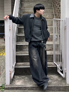 「アイテム（ウォレットチェーン、その他）」を使った、Seigoさん（メンズ・165cm）の秋コーディネート