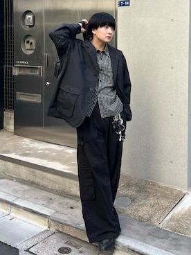 「アイテム（カバーオール）」を使った、Seigoさん（メンズ・165cm）の秋コーディネート