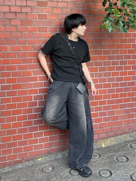 「C.P. COMPANY（シーピーカンパニー）のC.P. Company / Nylon B Crossbody Backpack（ショルダーバッグ）」を使った、Seigoさん（メンズ・165cm）の夏コーディネート