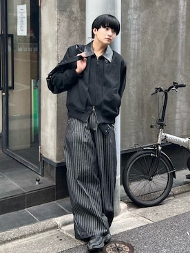 「アイテム（スラックス）」を使った、Seigoさん（メンズ・165cm）の秋コーディネート