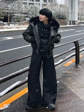 「ANDER HUNK（アンダーハンク）のアイテム」を使った、Seigoさん（メンズ・165cm）の冬コーディネート