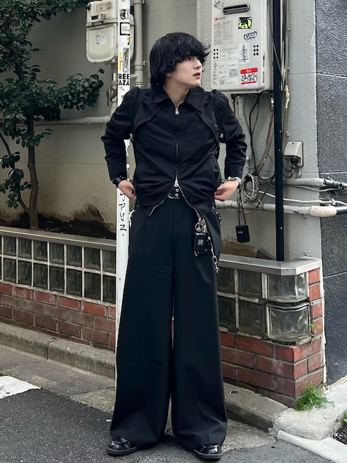 Studs Design Baggy Slacks/ スタッズデザインバギースラックス