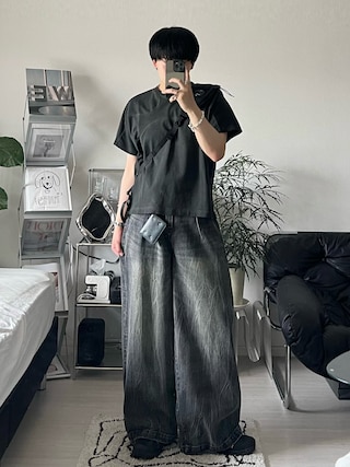 「CONZ(コンズ)のパネルハーフスリーブTEE(Tシャツ/カットソー)」を使った、Seigoさん(メンズ・165cm)の春コーディネート