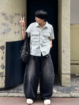 「アイテム（ウォレットチェーン）」を使った、Seigoさん（メンズ・165cm）の夏コーディネート