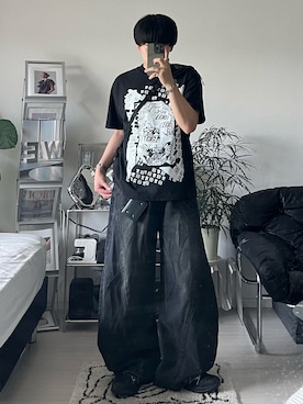 「BEAMS T（ビームスティー）のアイテム」を使った、Seigoさん（メンズ・165cm）の夏コーディネート