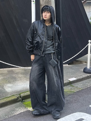 「WISH FOR EVER(ウィッシュフォーエバー)のASSORT CROPPED COMPACT SLAB LONG SLEEVE/アソートクロップドコンパクトスラブロングスリーブ(Tシャツ/カットソー)」を使った、Seigoさん(メンズ・165cm)の秋コーディネート