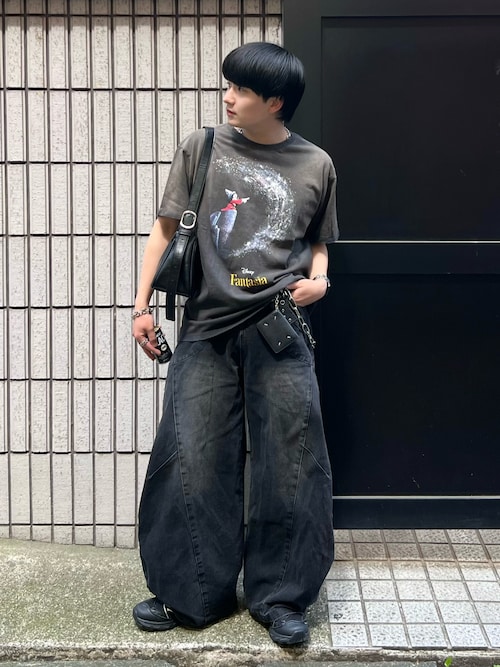 セール】ワイドバギー ウォッシュドデニムパンツ（デニムパンツ 