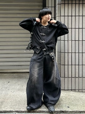 「アイテム（ウォレットチェーン）」を使った、Seigoさん（メンズ・165cm）の秋コーディネート