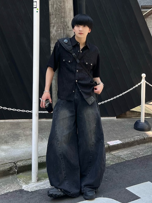 「C.P. COMPANY(シーピーカンパニー)のC.P. Company / Nylon B Crossbody Backpack(ショルダーバッグ)」を使った、Seigoさん(メンズ・165cm)の春コーディネート