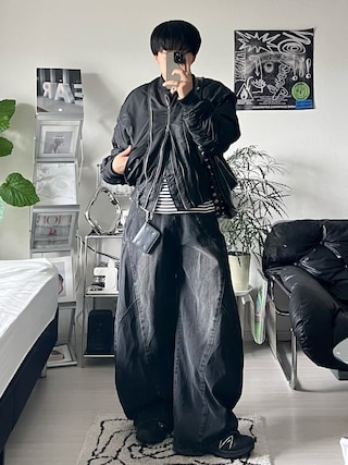 「FTW(エフティダブリュー)のZIP DESIGN MA1(MA-1)」を使った、Seigoさん(メンズ・165cm)の秋コーディネート