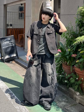 「SINSS（シンス）のアイテム」を使った、Seigoさん（メンズ・165cm）の春コーディネート