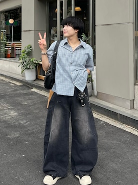 「アイテム（ウォレットチェーン）」を使った、Seigoさん（メンズ・165cm）の夏コーディネート