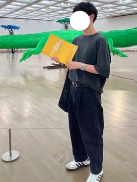 「A.P.C.（アーペーセー）のSAC SHOPPING REBOUND 20AC（トートバッグ）」を使った、cureyonさん（メンズ・172cm）の夏コーディネート