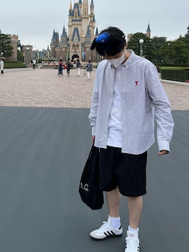 「A.P.C.（アーペーセー）のSAC SHOPPING REBOUND 20AC（トートバッグ）」を使った、cureyonさん（メンズ・172cm）の夏コーディネート
