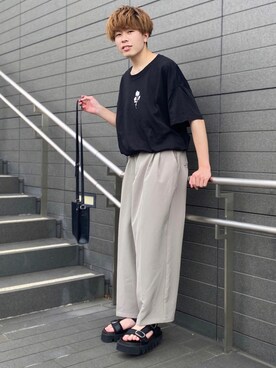 「RAGEBLUE（レイジブルー）のアイテム（バッグ）」を使った、junさん（メンズ・171cm）の夏コーディネート
