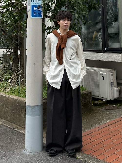 「FREAK'S STORE(フリークスストア)の限定展開 I Need You Baby/アイニーヂューベイべー Random Embroidery Cardigan(カーディガン/ボレロ)」を使った、junさん(メンズ・170cm)の春コーディネート